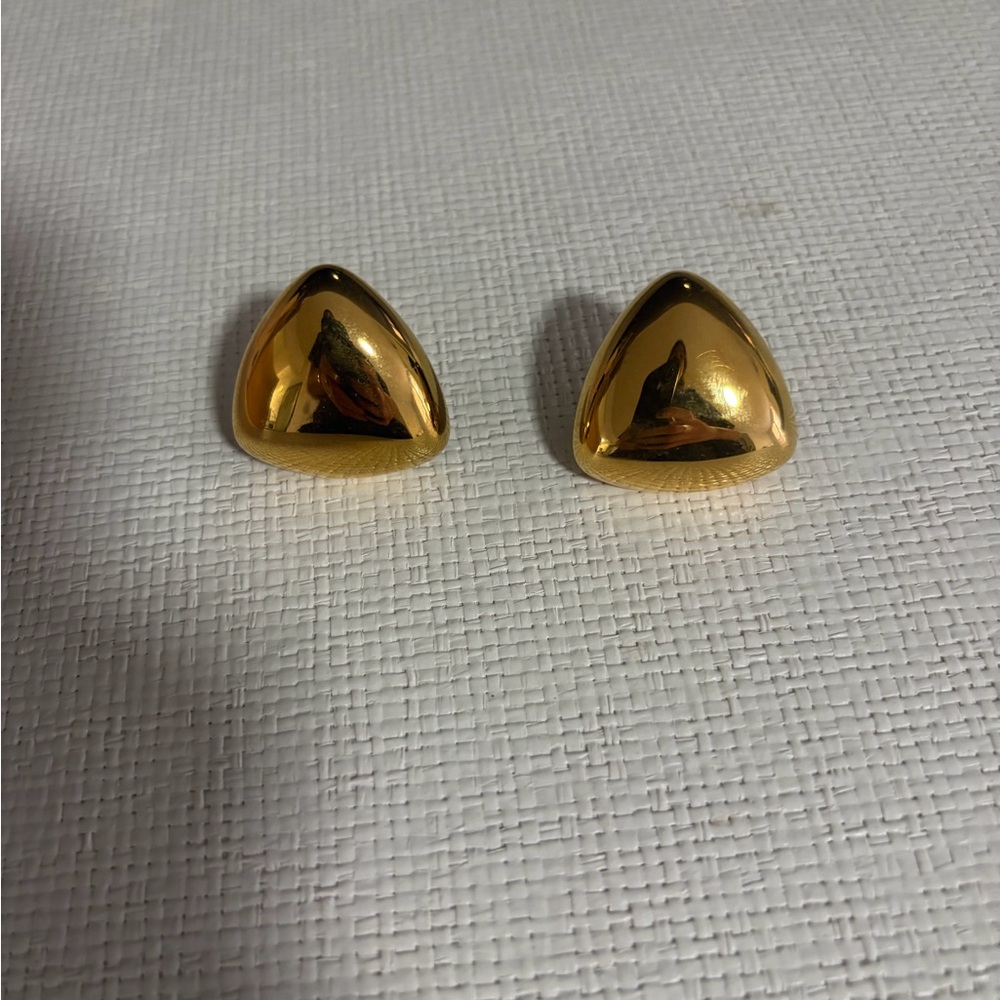 Gold Triangle Earrings